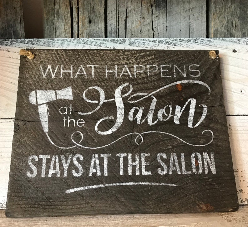 What Happens At The Salon Stays At The Salon Sign Etsy