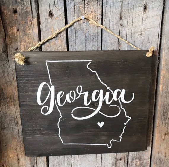 Home Decor Wooden Sign Georgia Sign Home Decor Wooden Sign Georgia Sign