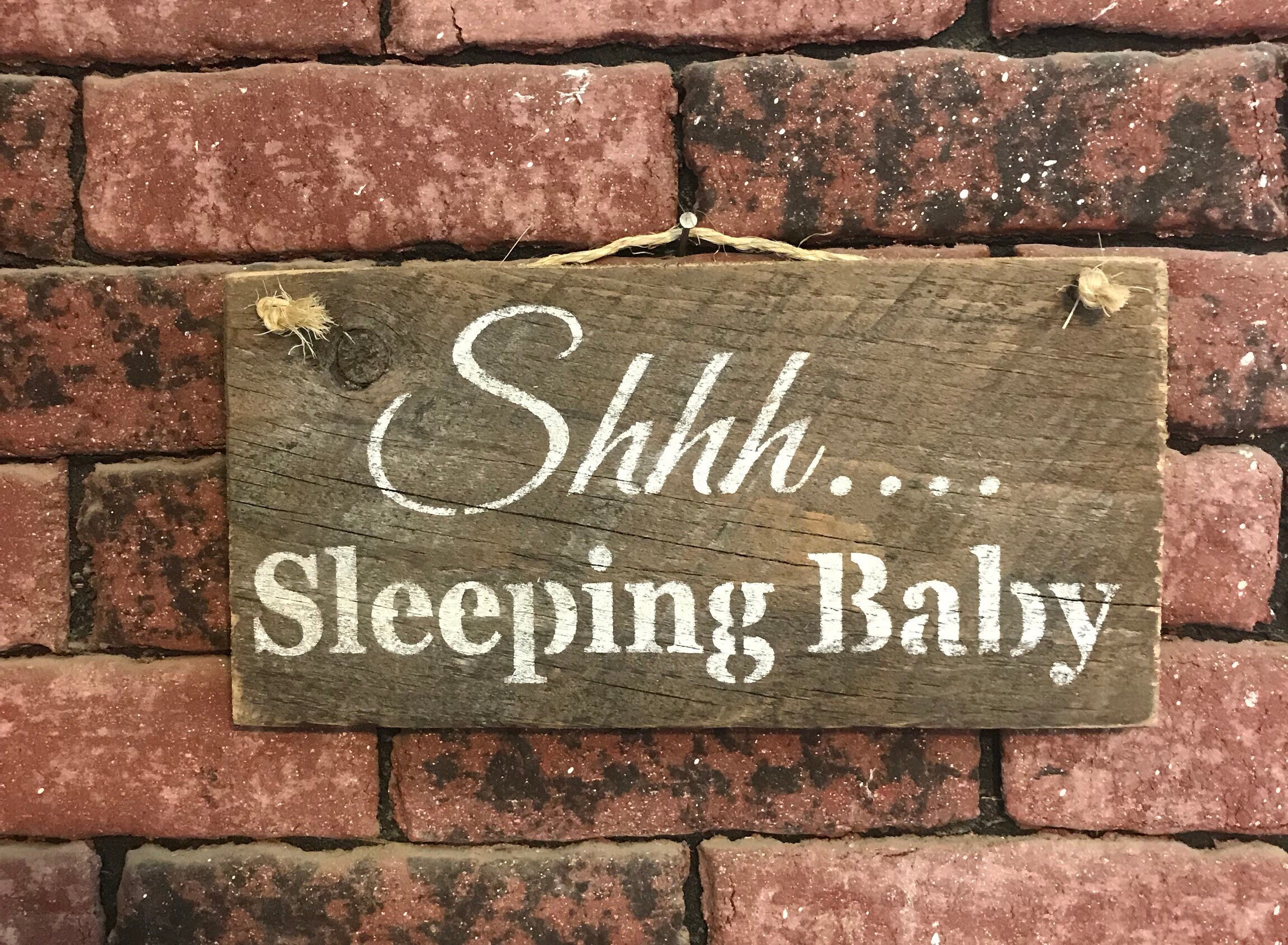 Shhh Sleeping Baby Sign Baby Shower Gift Nursery Wall | Etsy