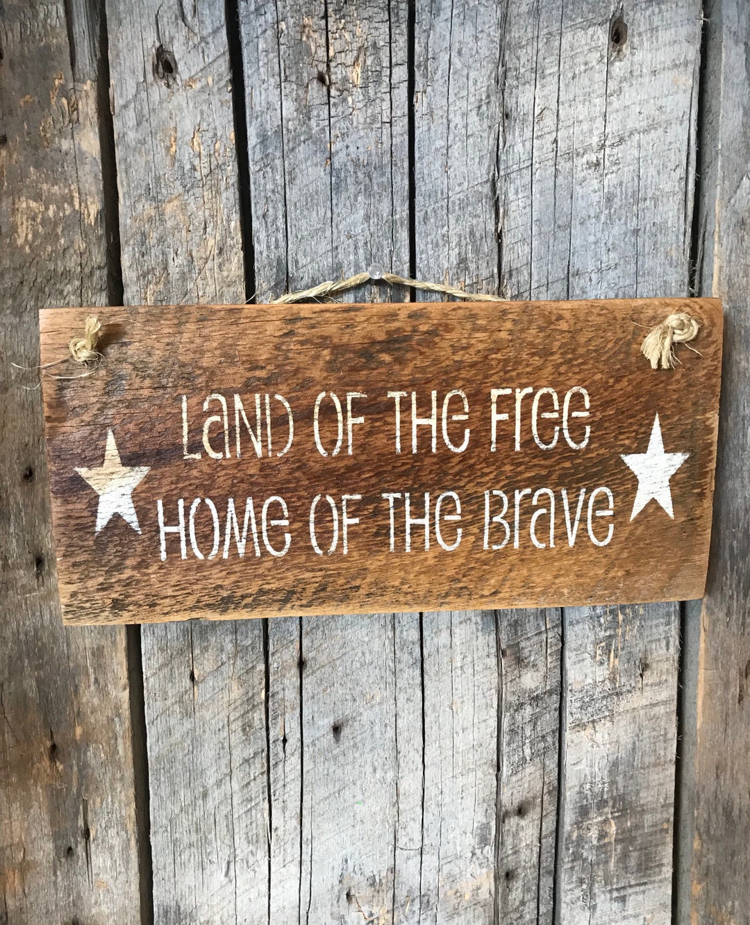 Land of the Free Home of the Brave Sign Veterans Day Gift - Etsy