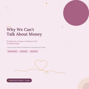 Couples Money Guide: Breaking Anxiety-Avoidance Cycle (16-Page PDF Workbook)