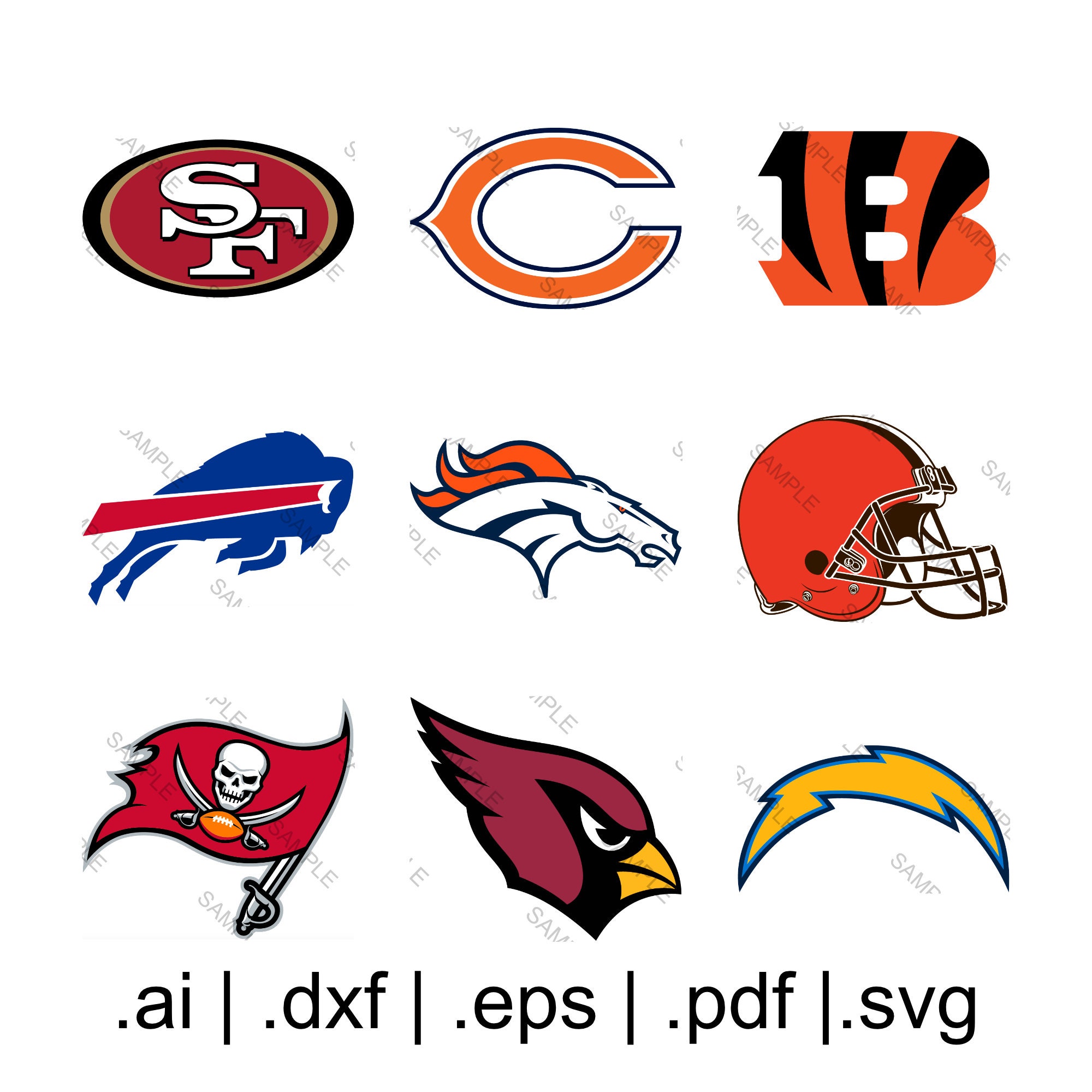 33 Nfl Logo Vectors Etsy