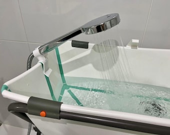 Support de poignée de douche avec clip compatible avec la baignoire pliante Stokke Flexi Bath