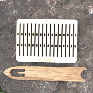 Small saami weaving kit, double holed rigid heddle, backstrap band weaving, tablet, inkle,Scandinavian style weaving loom, saami loom,