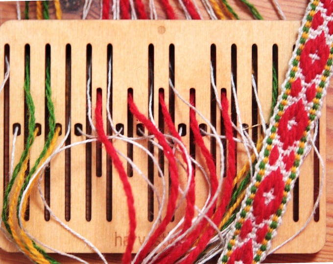 5 Double Slotted Rigid Heddle Double Hole Rigid Heddle, Backstrap