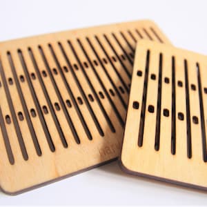 Double holed rigid heddle, tape loom, band weaving, belt loom, viking craft, saami, rigid heddle loom, backstrap weaving, inkle loom