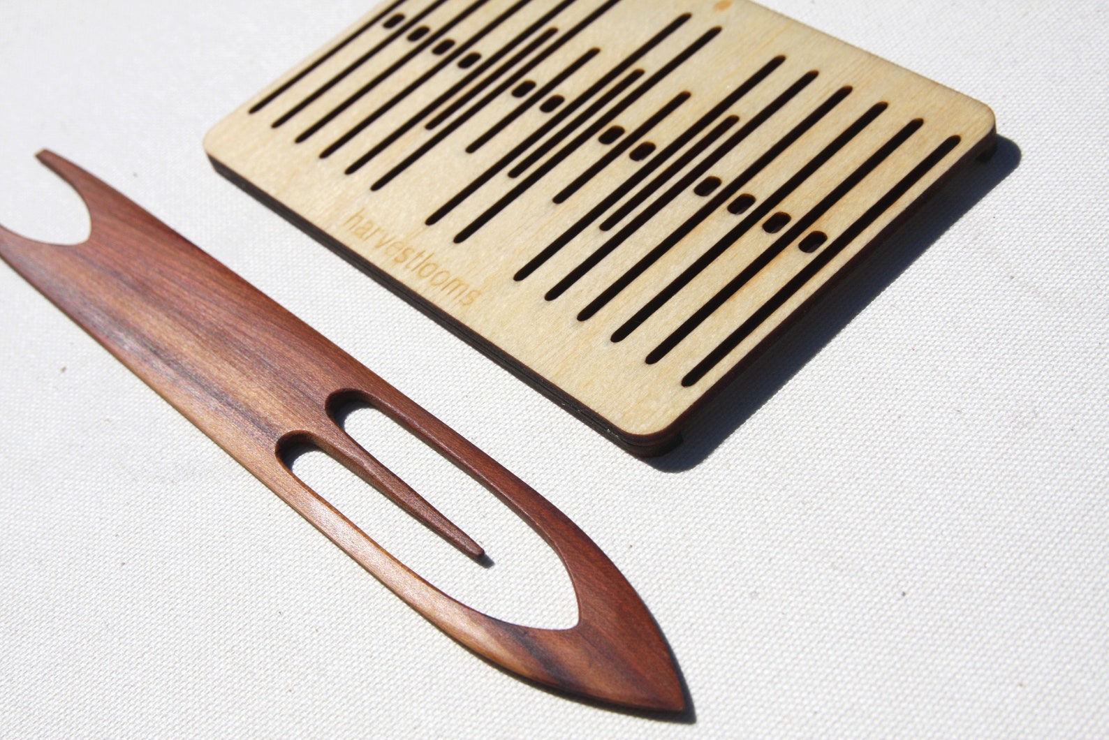 5 Pattern Double Slotted Rigid Heddle With Plum Shuttle Etsy