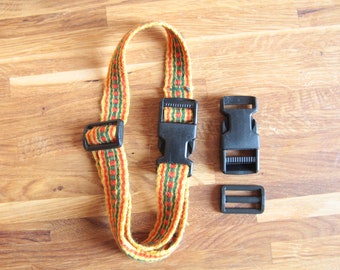 Adjustable band belt clips-kit for making an adjustable belt, weaving project, band weaving, backstrap weaving, DIY belt, DIY strap, collar