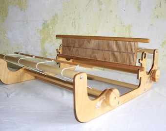 The Heddler v2 wide, rigid heddle loom, table loom, knitters loom, wide weaving loom, rug loom, wide textile, wooden loom, hand made loom