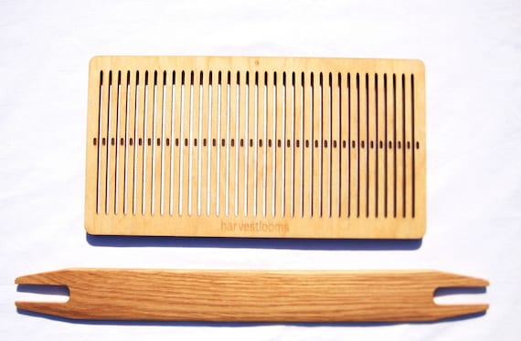 8 dpi heddle with hardwood shuttle, backstrap weaving, rigid heddle, inkle, table looms, handwoven, band weaving, SCA, viking craft,loom kit