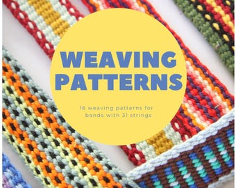 Instructions:  basic pattern drafting a band/belt with the pocket loom, backstrap weaving, rigid heddle