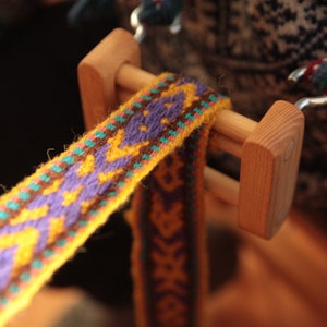 Bandlock- band weaving, belt weaving, band lock, saami weaving, viking craft, backstrap weaving, weaving loom, weaving tools, card weaving