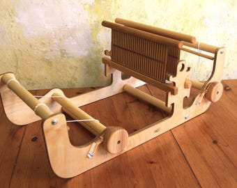 the Heddler v2 double- rigid heddle loom, table loom, weaving loom, band weaving, cloth weaving, single heddle, wooden loom, knitter loom