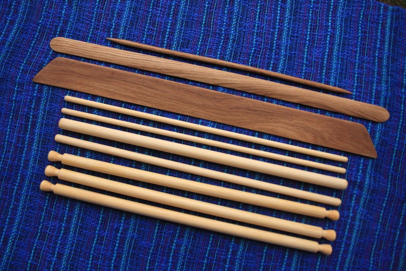 Latina Advanced- Mayan style weaving loom, backstrap loom, portable loom, pattern weaving, south american loom, asian loom, weaving, hand image 3