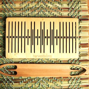 Telar de doble ranura con 7 hilos y lanzadera, para tejido de bandas, tejido de cinturones, bandas estampadas, bandas decorativas, telar de cintas, telar de cintas