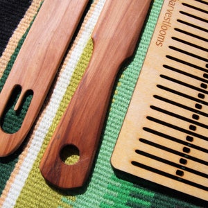 Saami Webset - Doppelloch-Webstuhl, Webschiffchen, Schwert, Stick. Bandweberei. Wikingerhandwerk. doppelt gelocht,skandinavisch,webstuhl