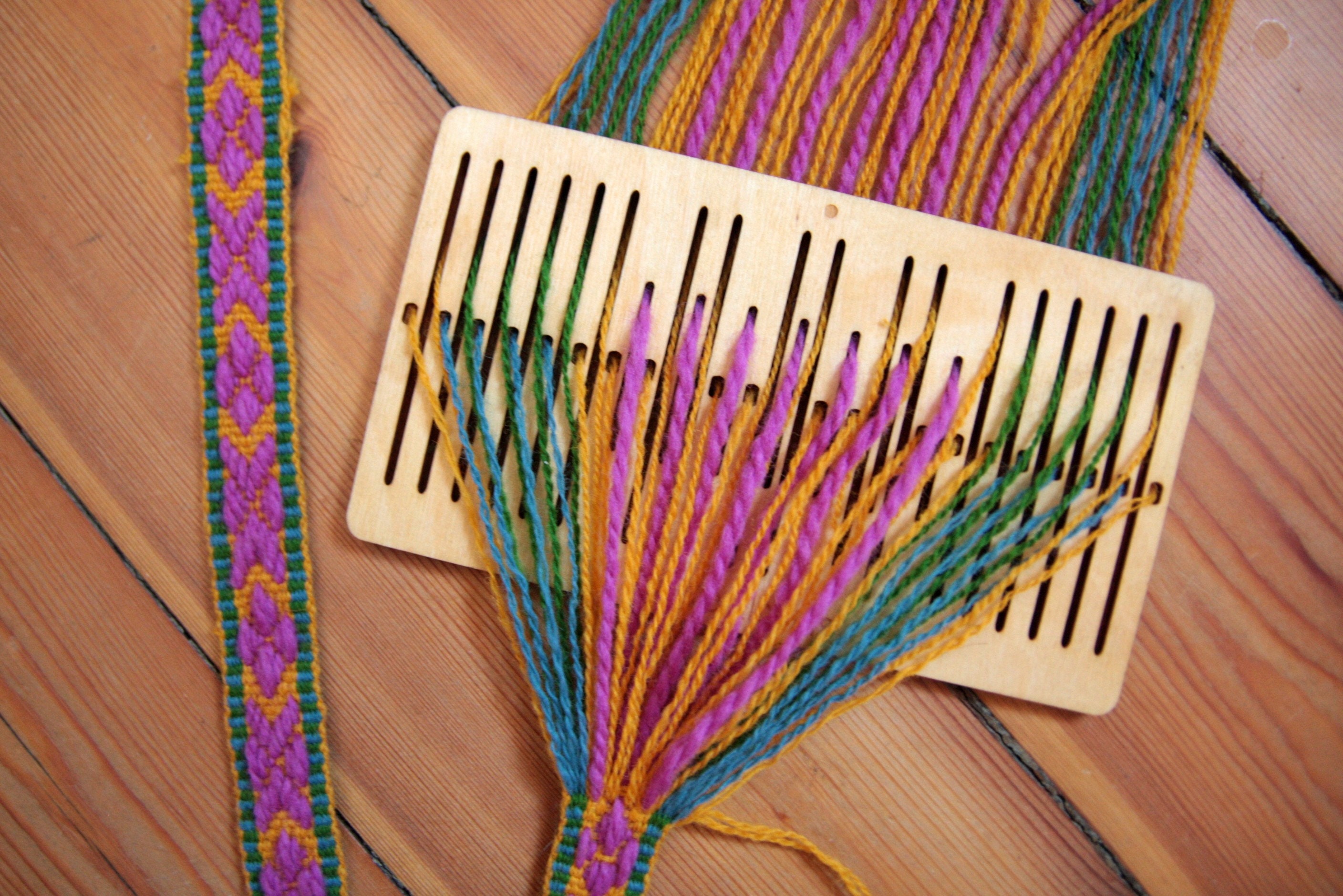 7 Double Slot Rigid Heddle, Band Weaving, Belt Weave, Tape Loom