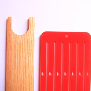 Recycled plastic weaving loom- heddle, backstrap weaving, narrow bands, weaving loom, small loom, band loom, tape, inkle loom, hand weaving