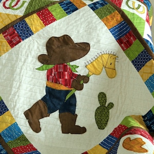 Cowboy Adventures QUILT PATTERN, Baby Quilts, Western Quilts, Baby Boy Quilts, Baby Shower Gifts image 3