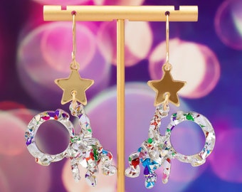 Astronaut Earrings, Space Dangles, Celestial Earrings, Cosmic Jewelry, Science Teacher Gift