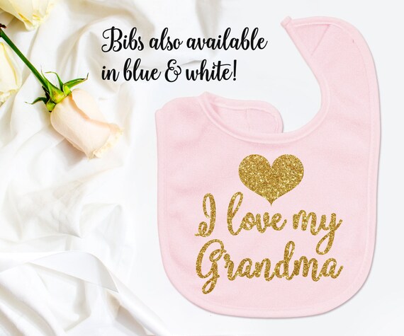 i love my grandma bib