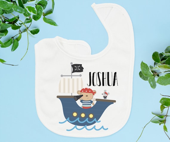 Pirate novelty Embroidered Personalised Baby Dressing Gown Bath Robe christmas
