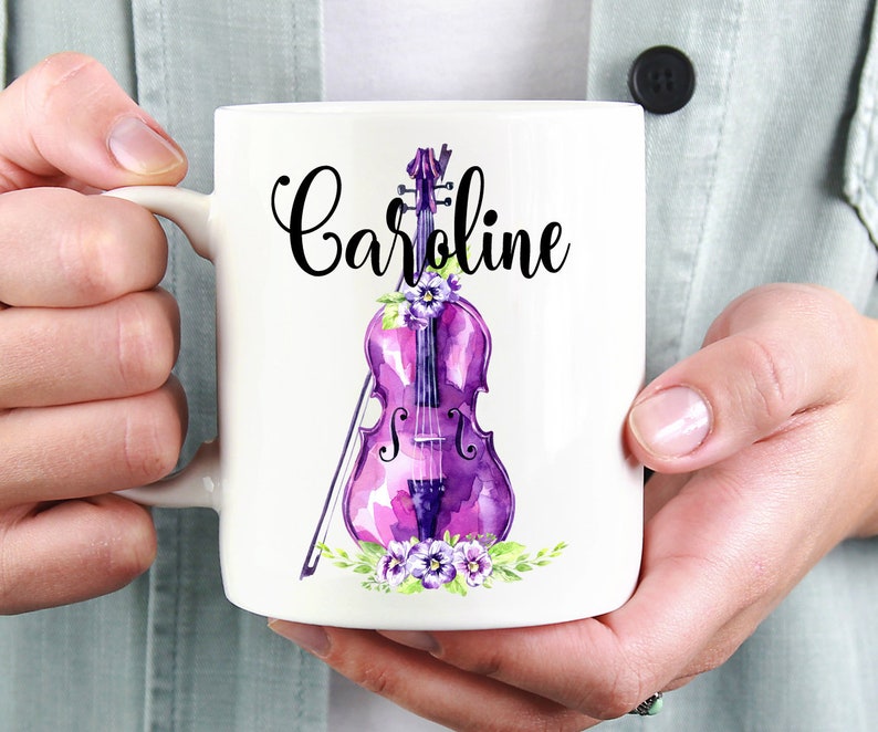 Violin Gifts Personalized Violin Mug Violin Teacher Gift Etsy