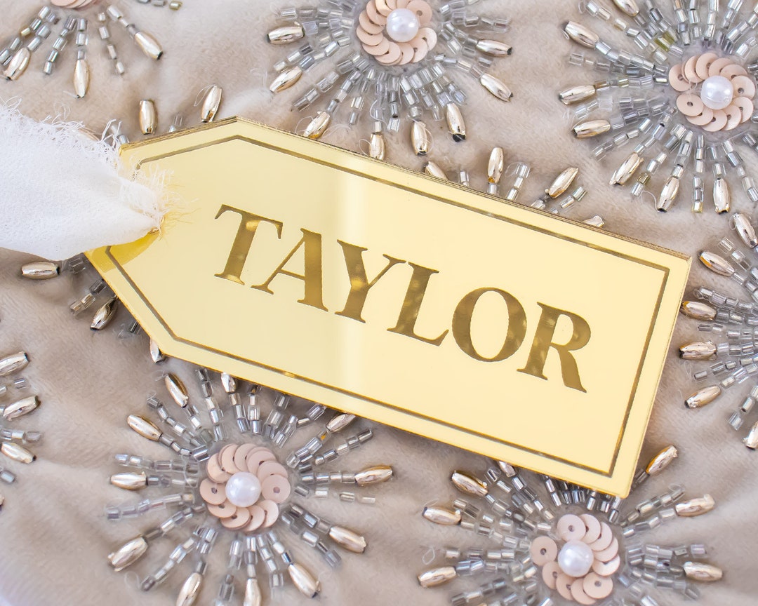 Collection Stock Tags Personalized Stocking Tag: Engraved Acrylic or Wood Gift Tag - Etsy