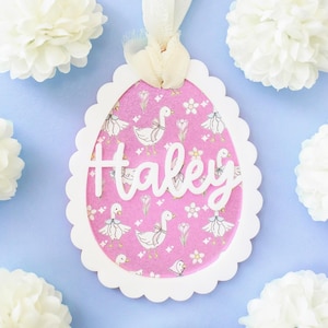 Goose Easter Basket Tag, Egg Tag Easter Basket Tags, Bunny Tags, Name Tags, Easter Basket Gift, Easter Decor Kids Easter Gift
