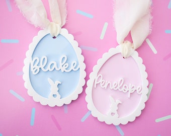 Easter Basket Tag, Egg Tag Easter Basket Tags, Bunny Tags, Name Tags, Easter Basket Gift, Easter Decor Kids Easter Gift