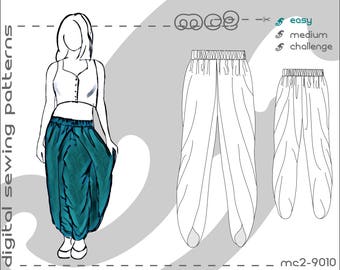 harem pants pattern etsy