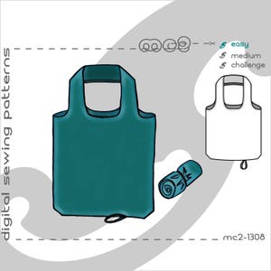 54x44cm/ 21"x17" Eco-Bag Shopping Easy-to-make/ Digital Sewing PDF-pattern >mc2patterns< mc2-1308