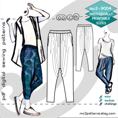 PDF Sewing Pattern Sarouel Yoga Pants 1 - Etsy