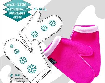 Mittens Sewing Pattern: Easy-to-make (digital PDF Download) S-M-L