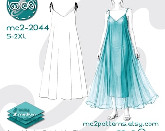 Sundress Sewing Pattern: Double-layered Lined (Digital PDF Download) S-2XL / mc2-2044