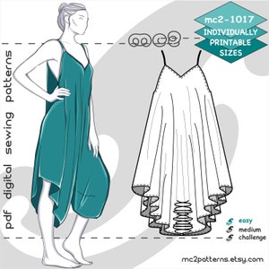 XS-XL/ Boho-style Romper Easy-to-make/ Digital PDF Sewing Pattern for Women &gt;mc2patterns&lt; mc2-1017