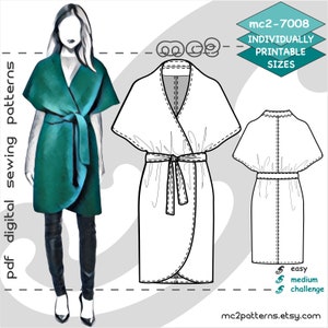 OVER COAT DARTED DOLMAN SLEEVE OVERCOAT Dolman-sleeved Coats for