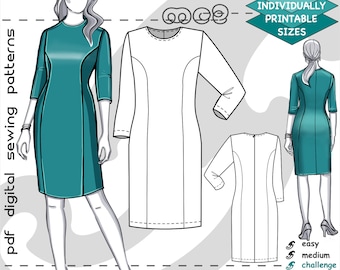 UK 6-26/ US 2-22/ Princess-cut Dress Sleeves Sloper Block-Pattern/ Digital PDF Sewing Pattern for Women >mc2patterns< mc2-2024