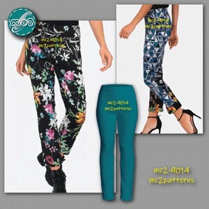 Leggings Slim-fit-pants Sewing Pattern: Pull-on (Digital PDF Download) UK10-26/US6-22 / mc2-9014 image 8