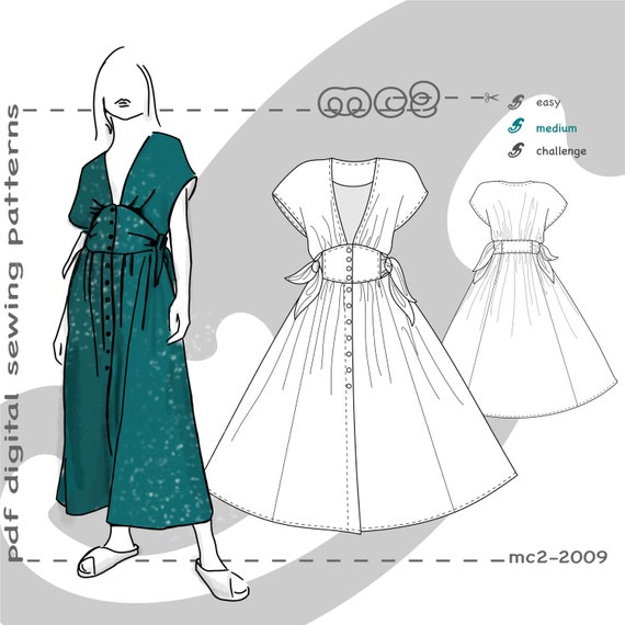 button front dress pattern