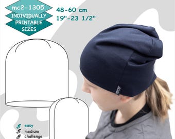 Slouchy Beanie Hat Sewing Pattern: Easy-to-make (digital PDF