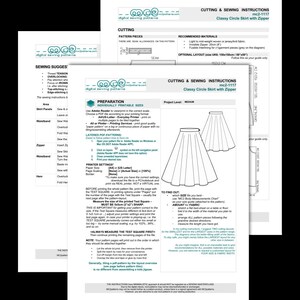 UK 6-16/ US 2-12/ Classy Circle Skirt/ Digital PDF Sewing Pattern for Women mc2patterns mc2-1117 image 2