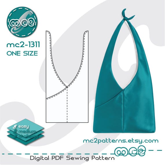 Eco-Bag Beach Shopper Sewing Pattern: Easy-to-make (Digital PDF Download) 45x100cm/ 18"x40"