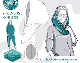 Solo Hood Sewing Pattern: Detached Snood (Digital PDF Download) ONE-size / mc2-3023