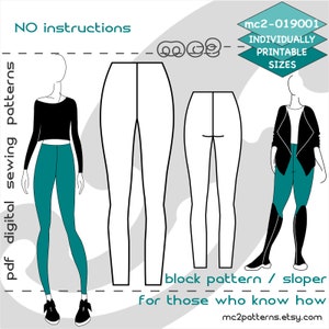 Womens Curvy Stirrup Leggings PDF Sewing Pattern Leggings PDF