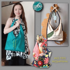 Eco-Bag Beach Shopper Sewing Pattern: Easy-to-make (Digital PDF Download) 45x100cm/ 18"x40" / mc2-1311 image 5