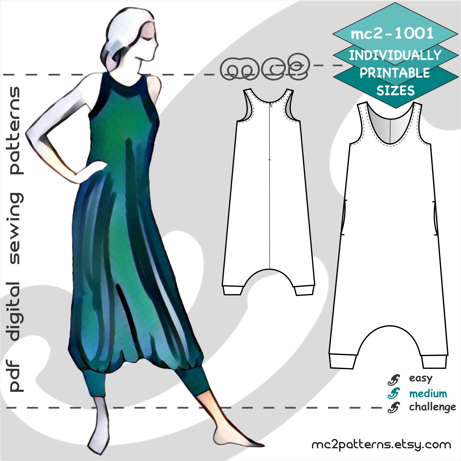 XSL/ Racerback Jumpsuit Haremstyle/ Maternitysuitable/ Etsy Australia