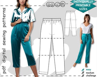 S-2XL/ Pants Shorts No-side-seam Pyjama/pajama/ Digital