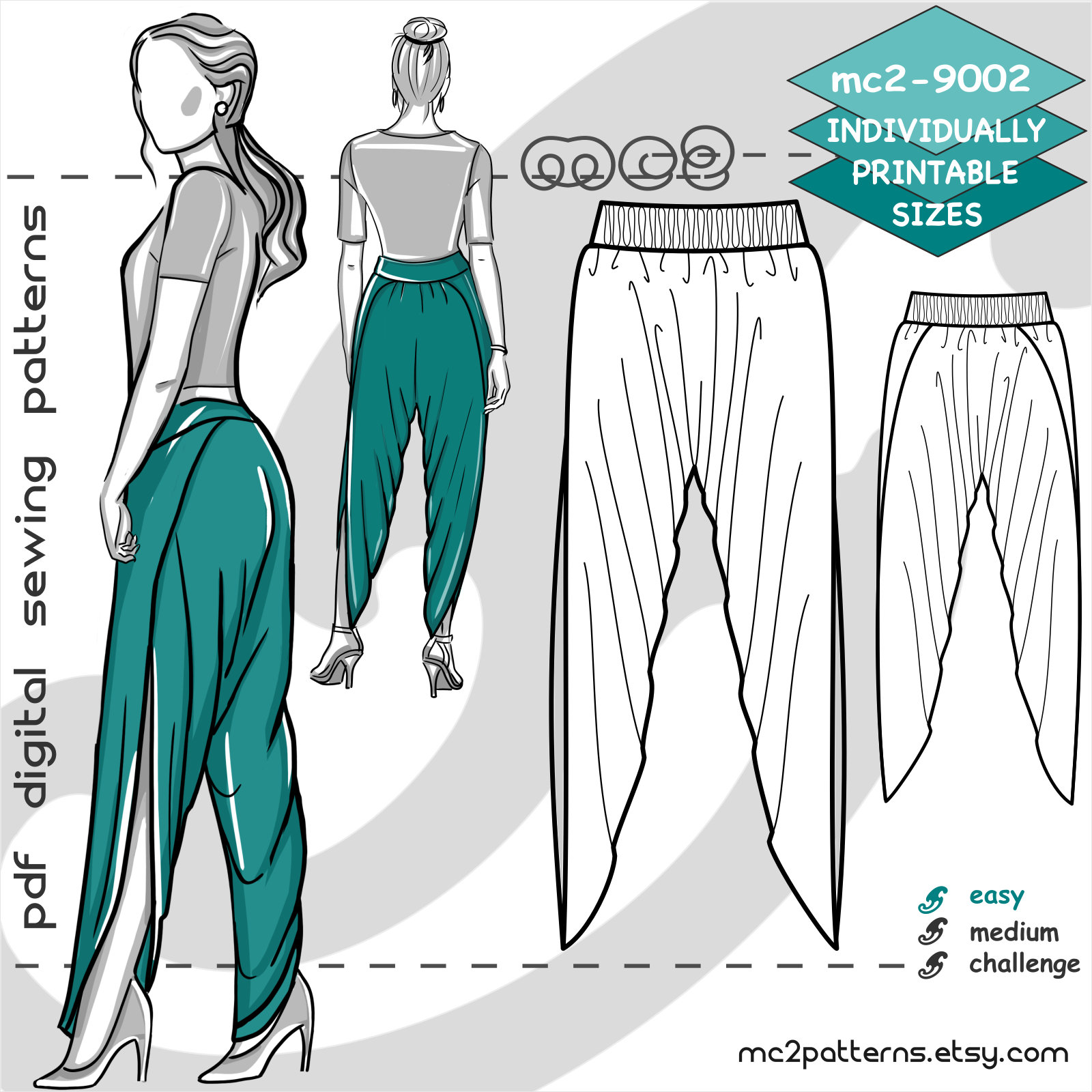 Women's Front Split Open Harem Pants - Redefining Style and Comfort