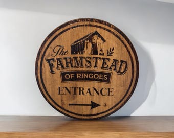 Personalized Signs | Custom Wood Sign - Any Design or Logo | Farmhouse Sign | Round Wood Sign | Pallet Wood Sign | Rustic Sign